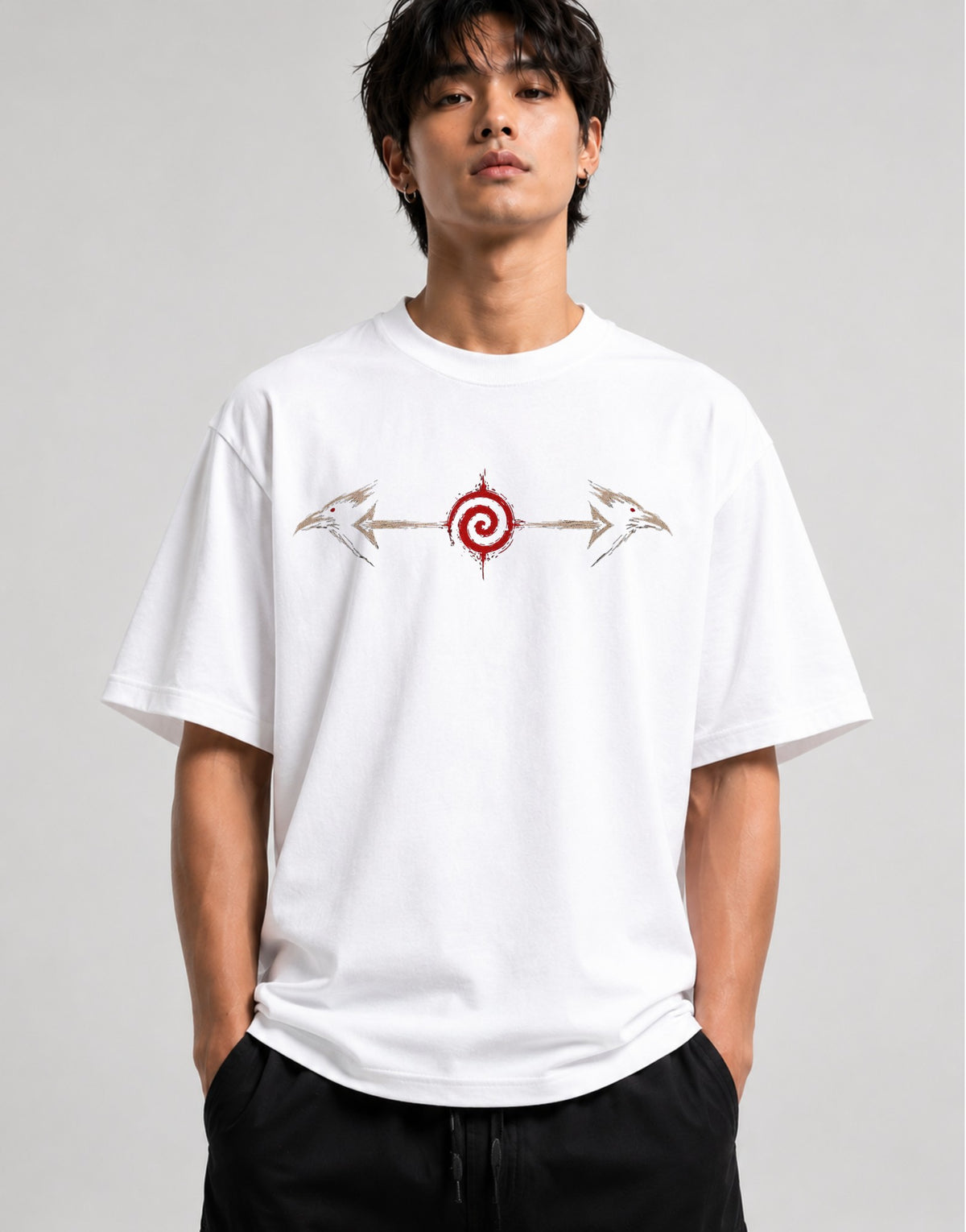 Crimson Spiral Compass - White