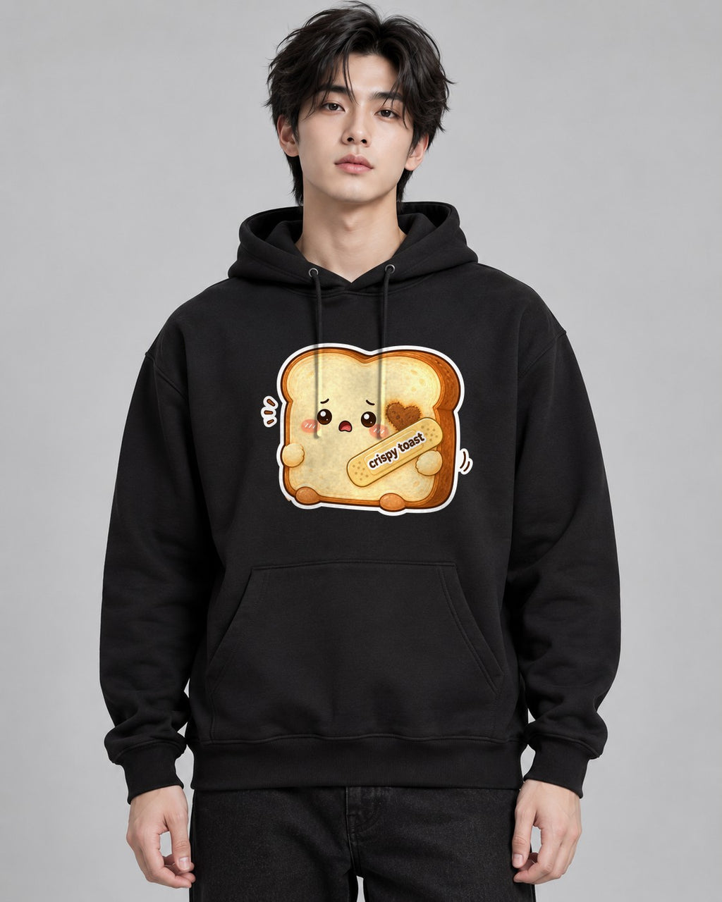 Crispy Toast Kawaii - Black