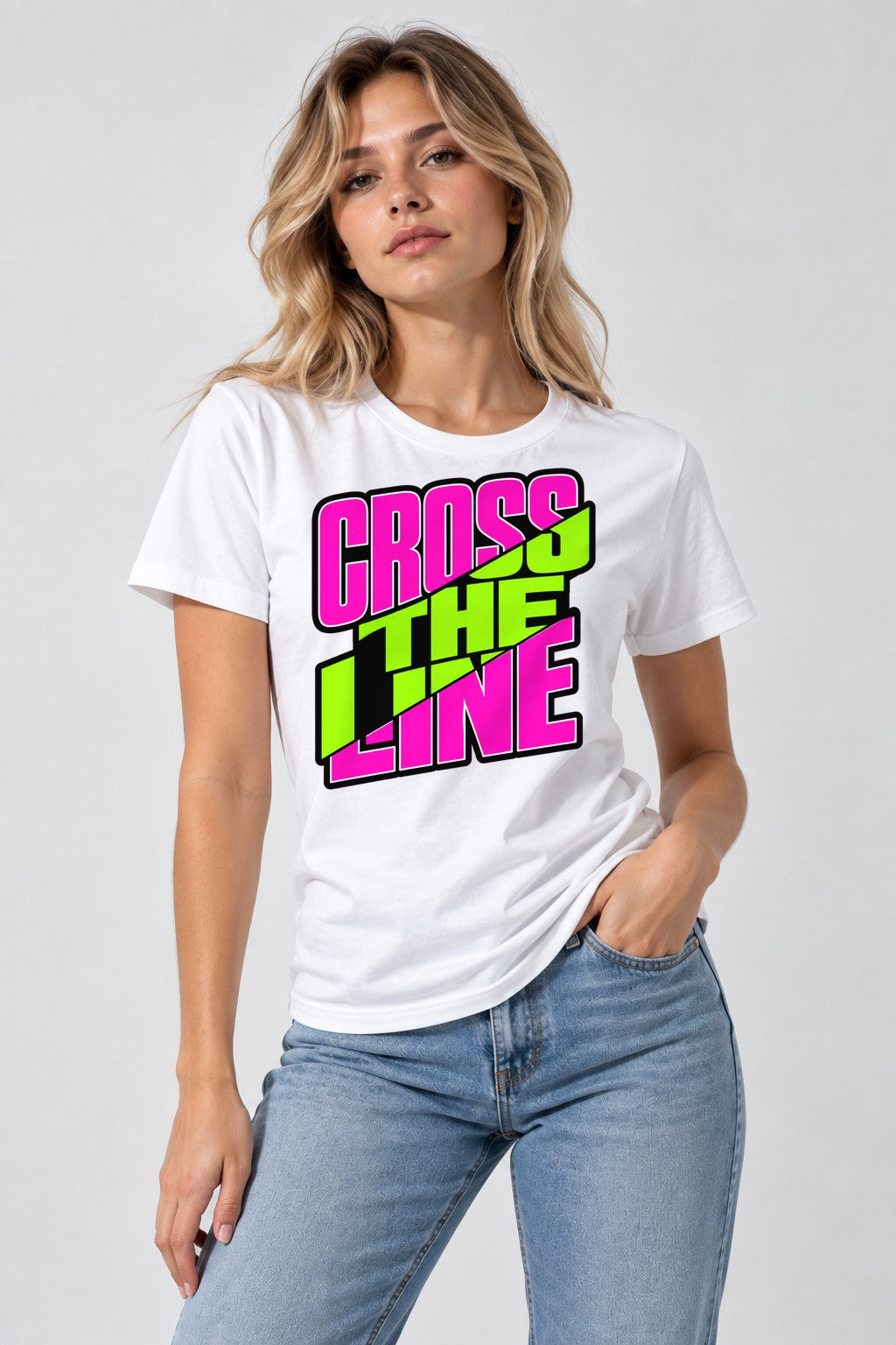 Cross The Line - White
