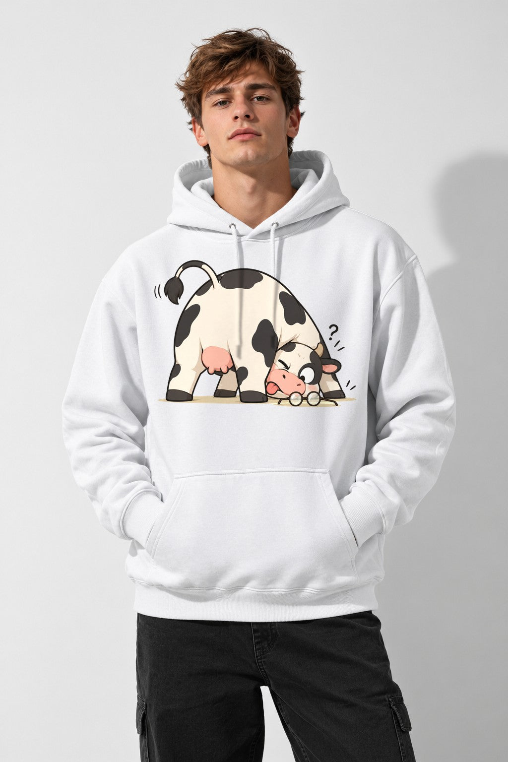 Curious Cow - White