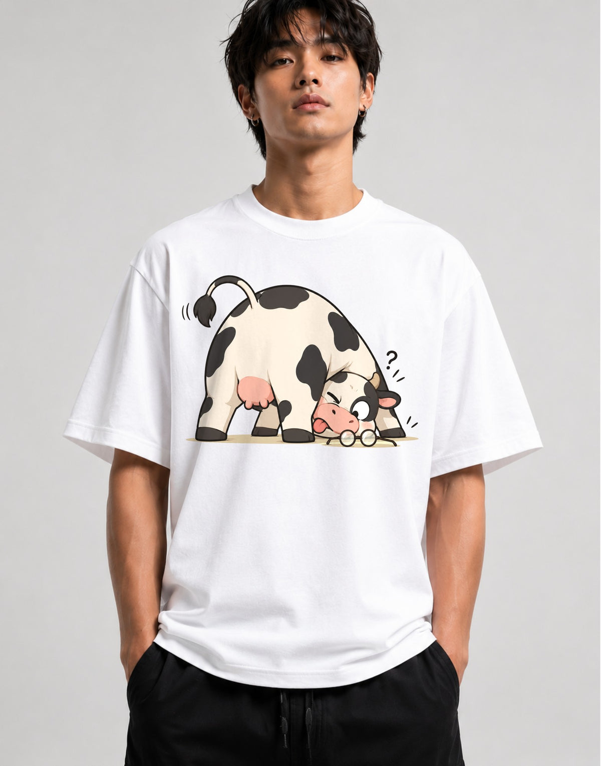 Curious Cow - White