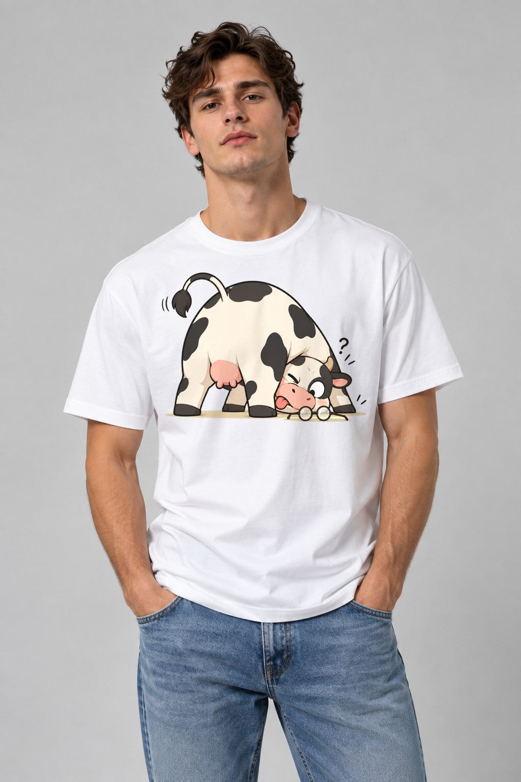 Curious Cow - White