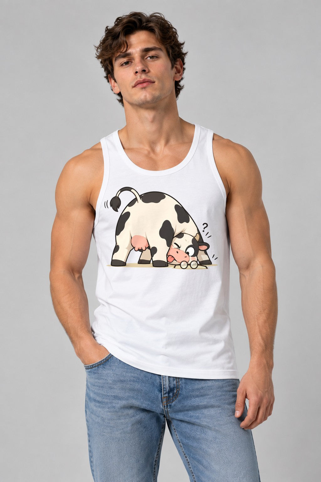 Curious Cow - White