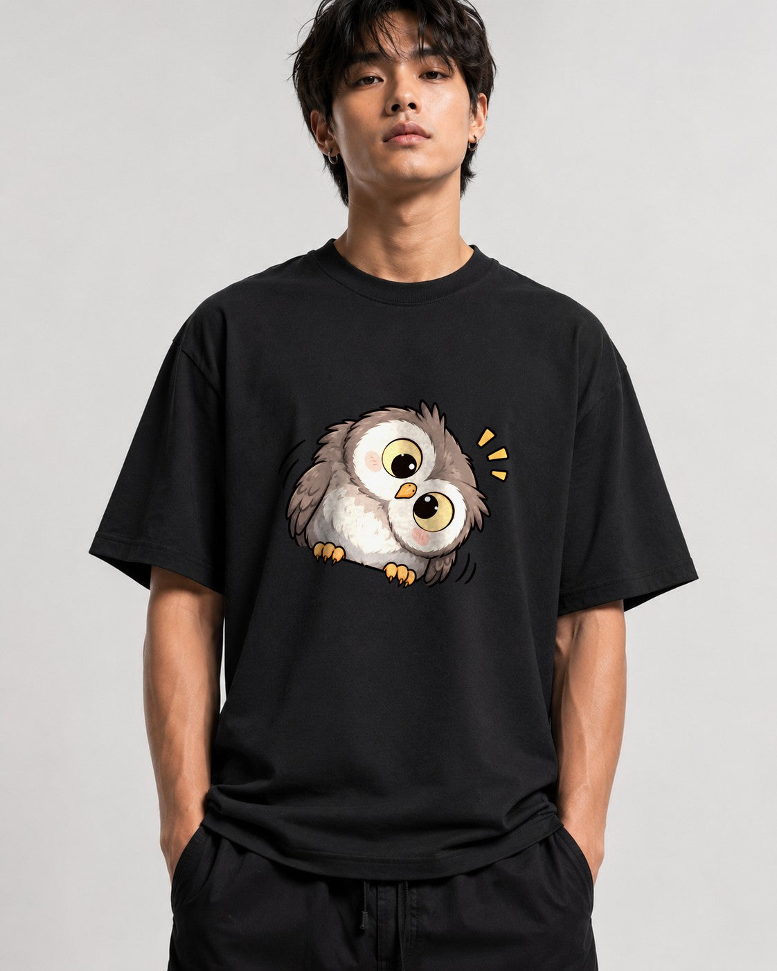 Curious Owl - Black