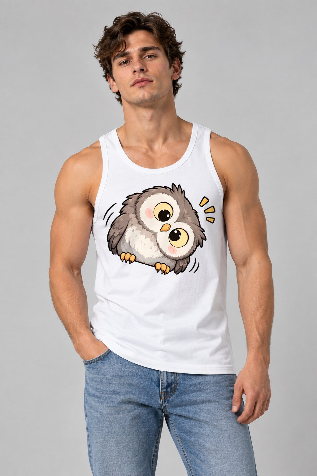 Curious Owl - White