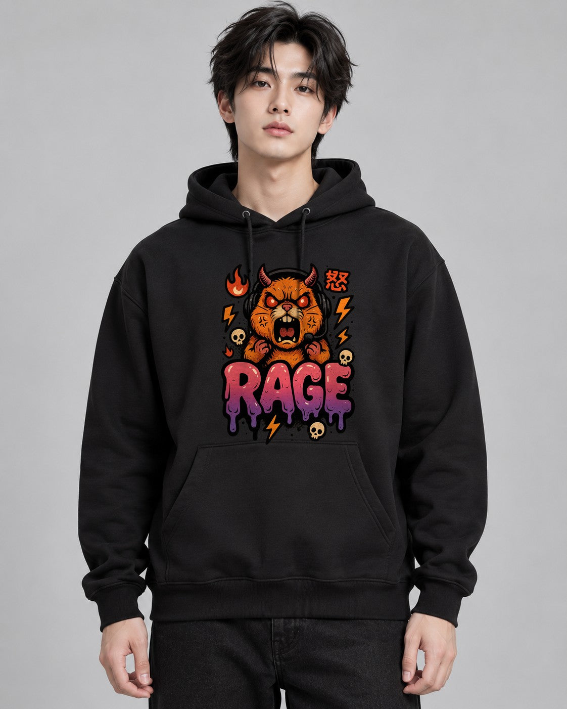 Cursed Hamster Streamer - Black