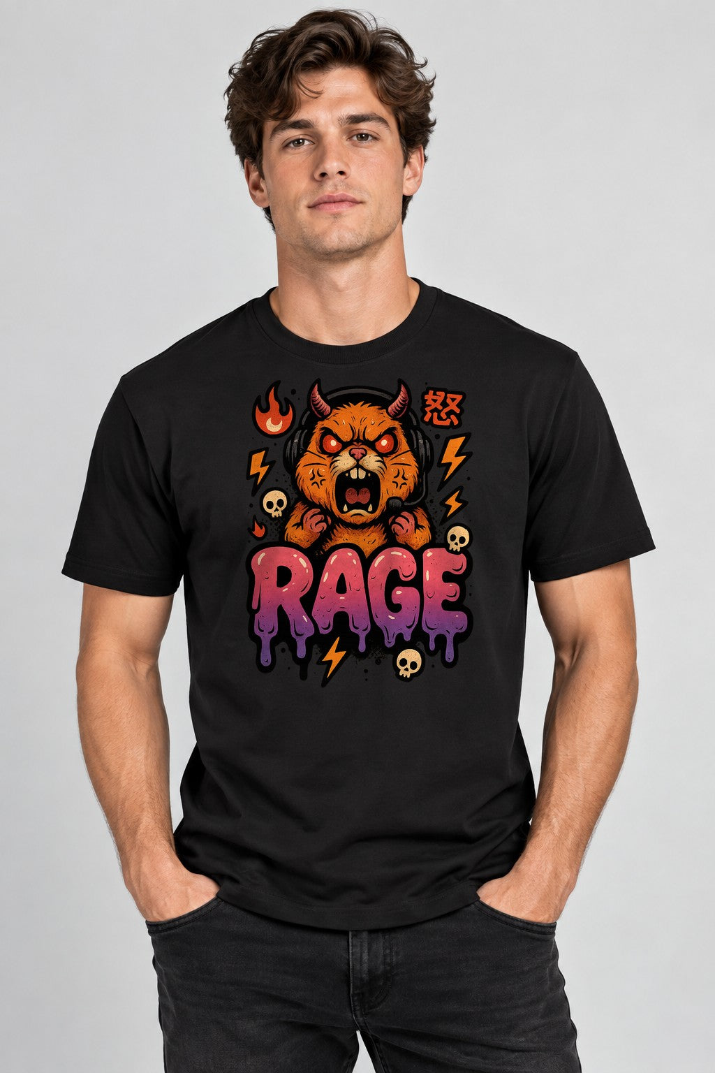 Cursed Hamster Streamer - Black