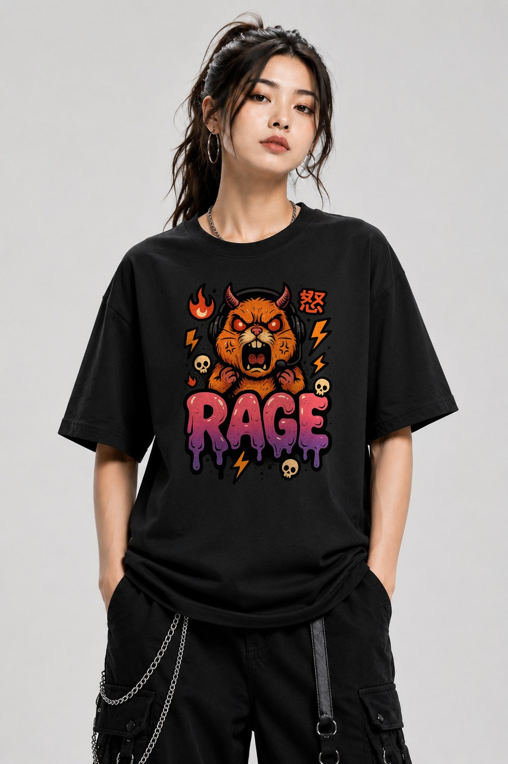 Cursed Hamster Streamer - Black