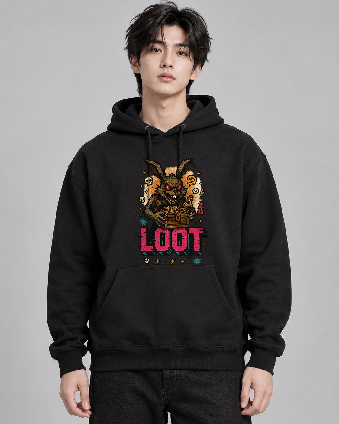 Cursed Rabbit Gamer - Black