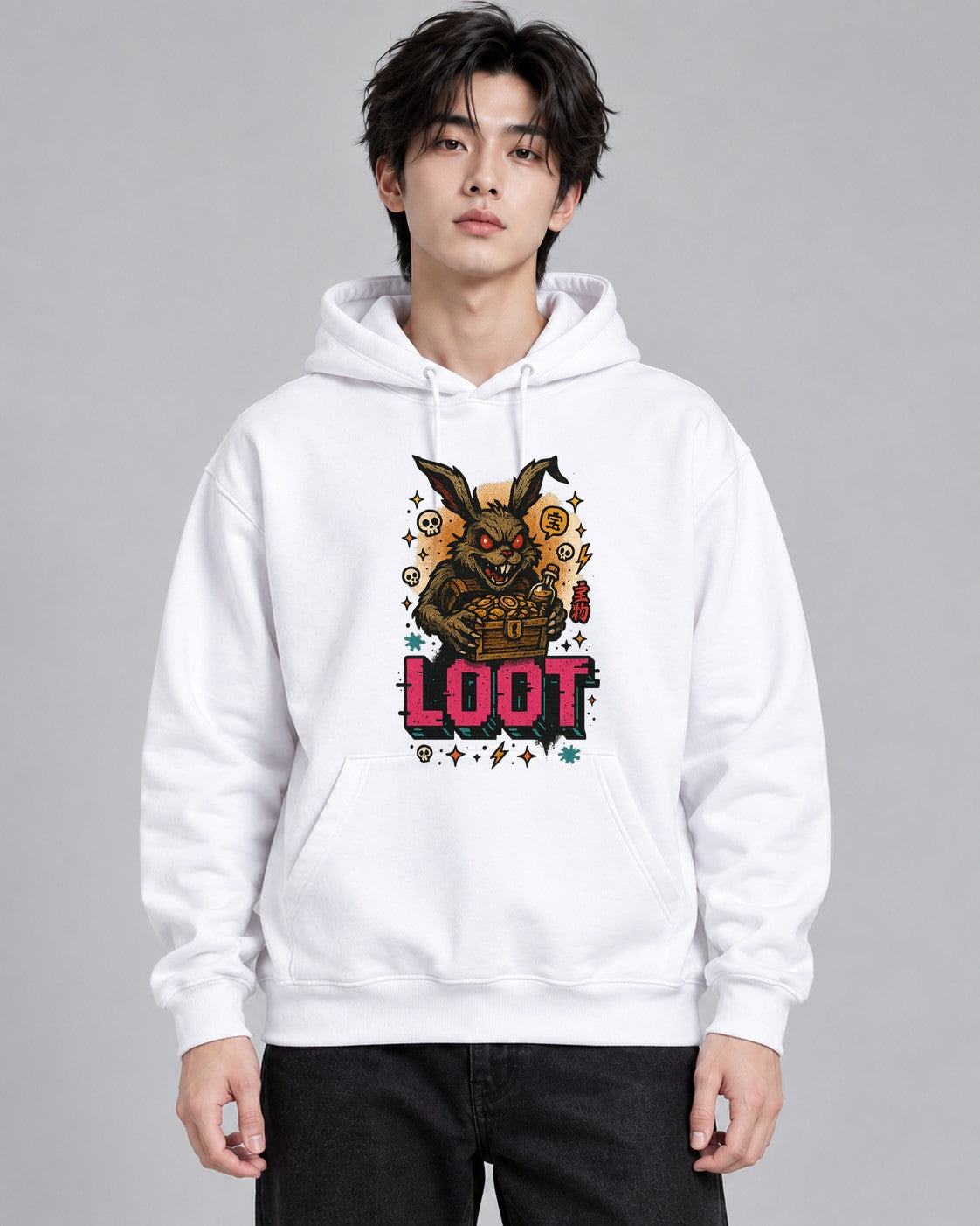 Cursed Rabbit Gamer - White