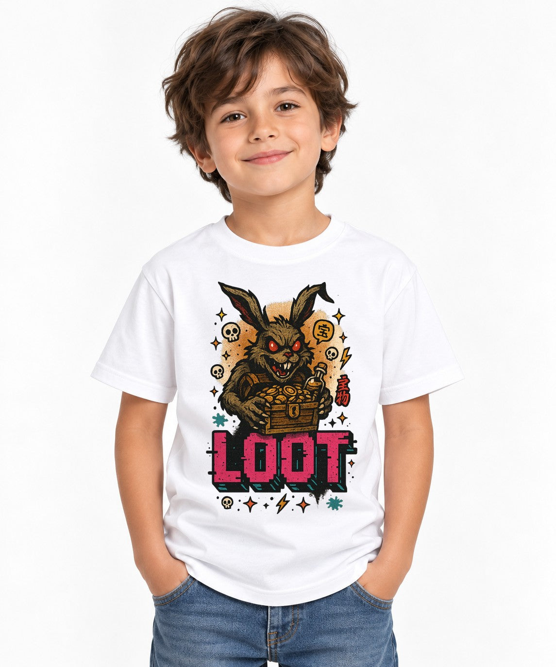 Cursed Rabbit Gamer - White