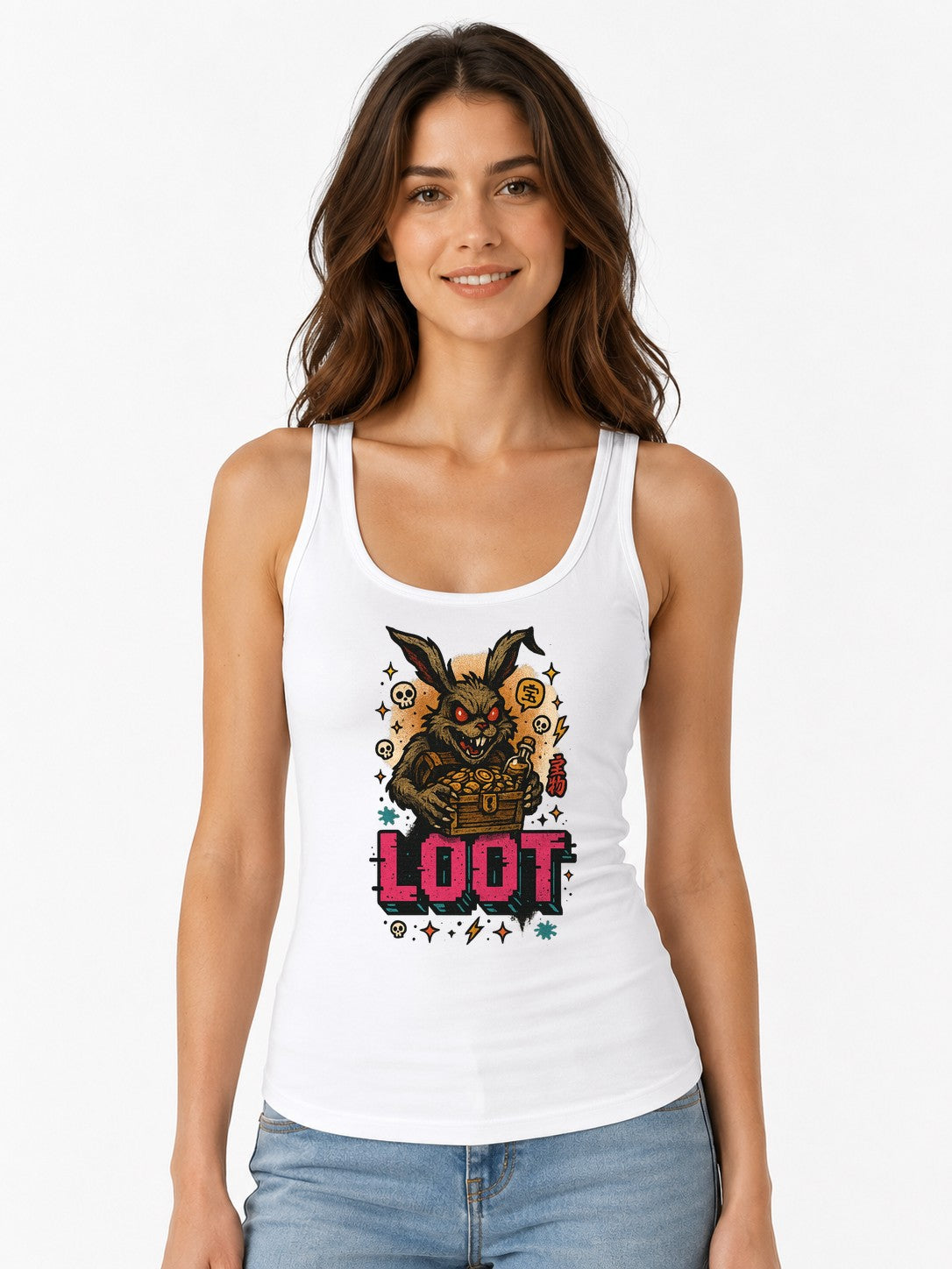 Cursed Rabbit Gamer - White