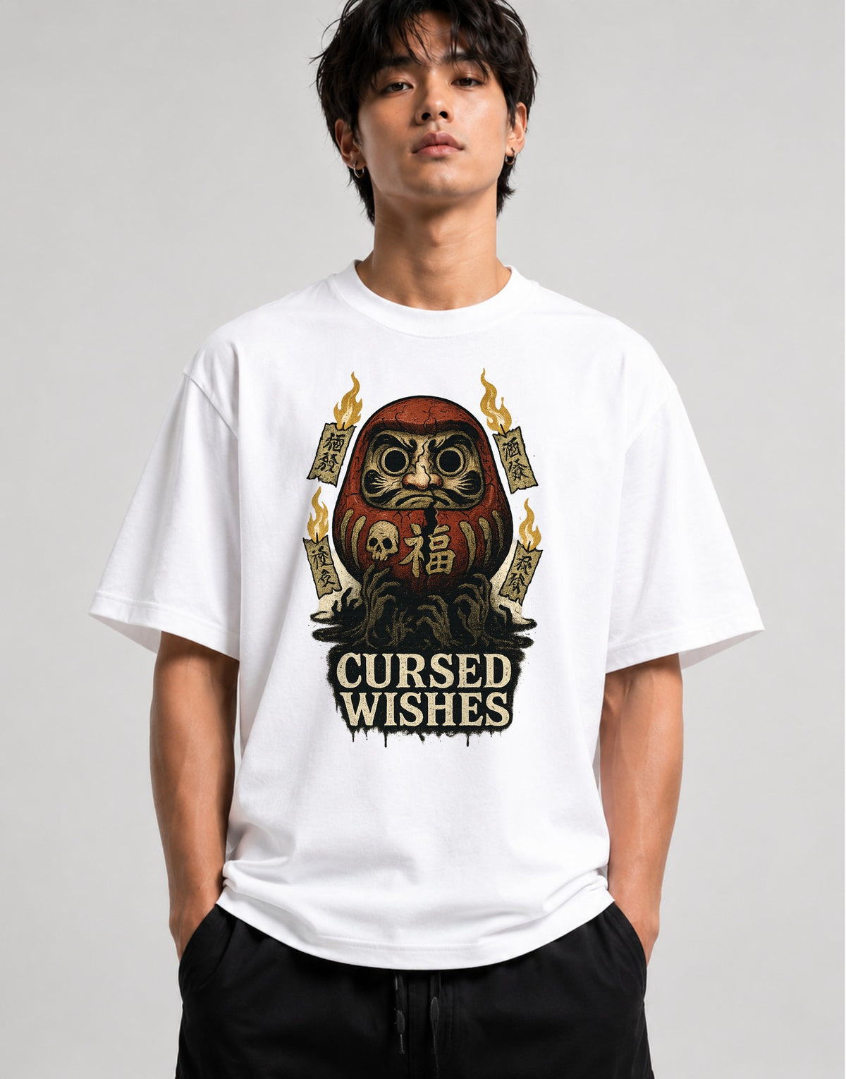 Cursed Wishes Daruma - White