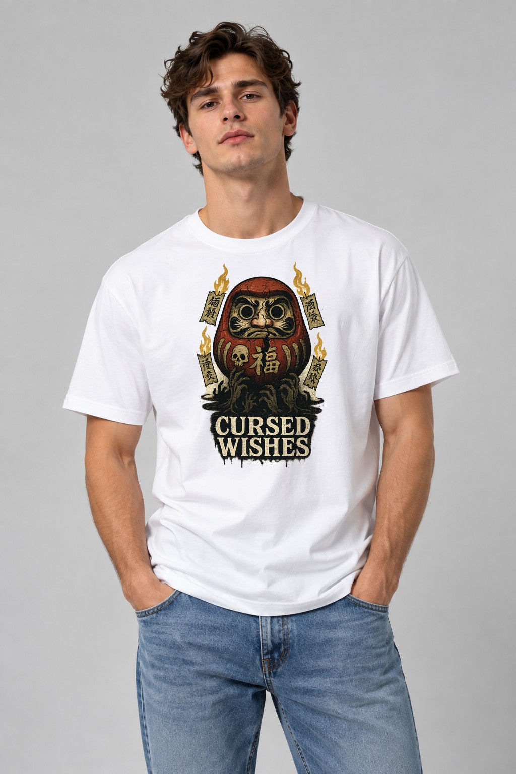 Cursed Wishes Daruma - White