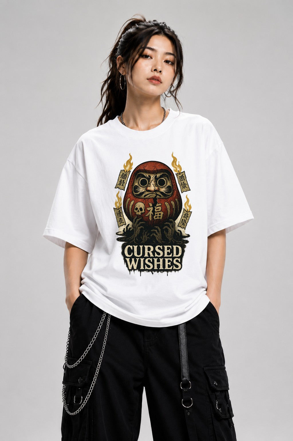 Cursed Wishes Daruma - White