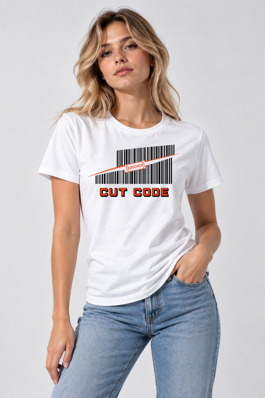 Cut Code - White