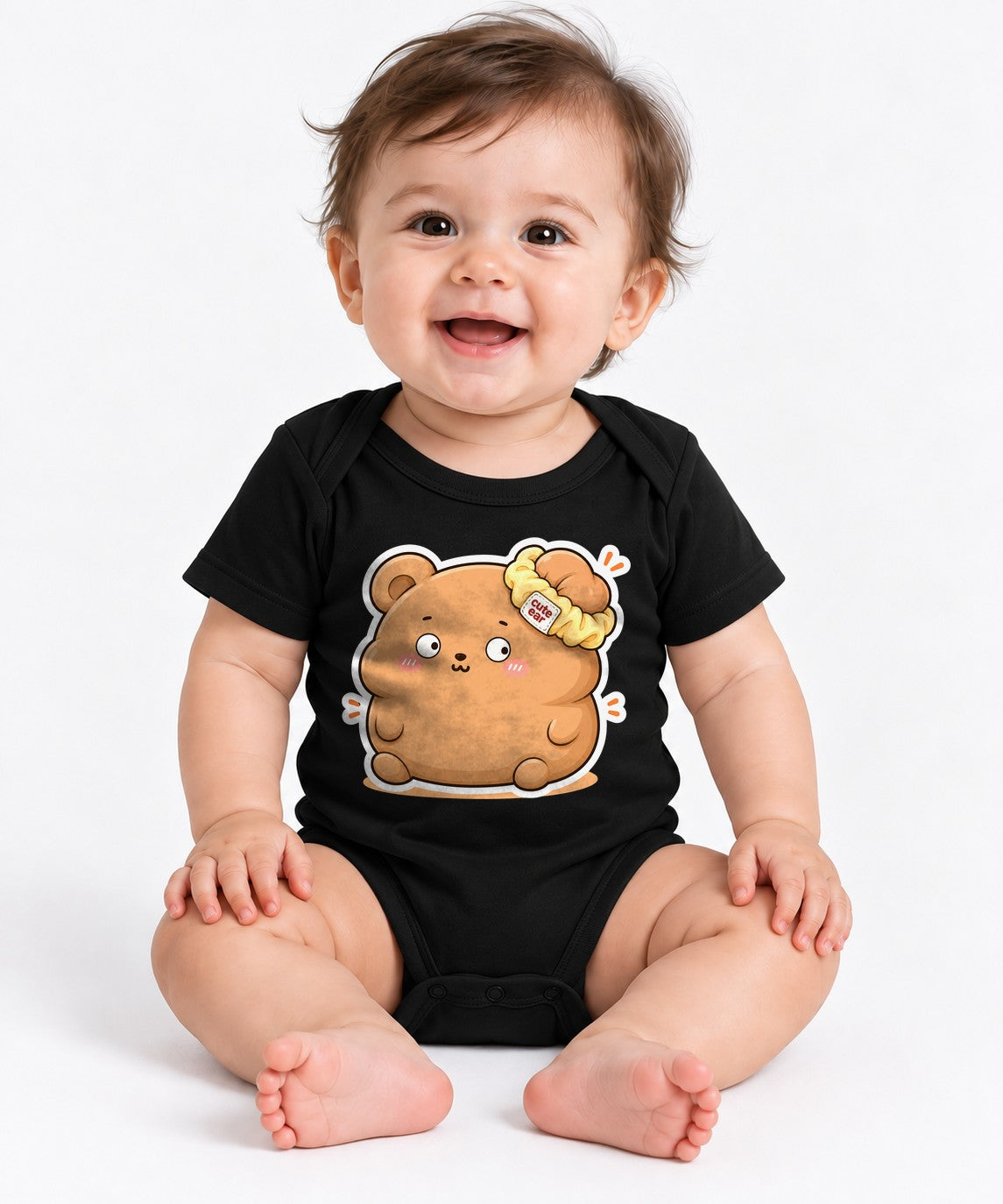 Cute Ear Bear - Black