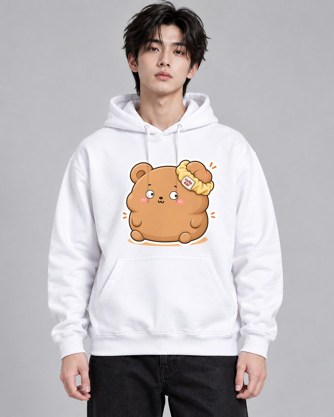 Cute Ear Bear - White