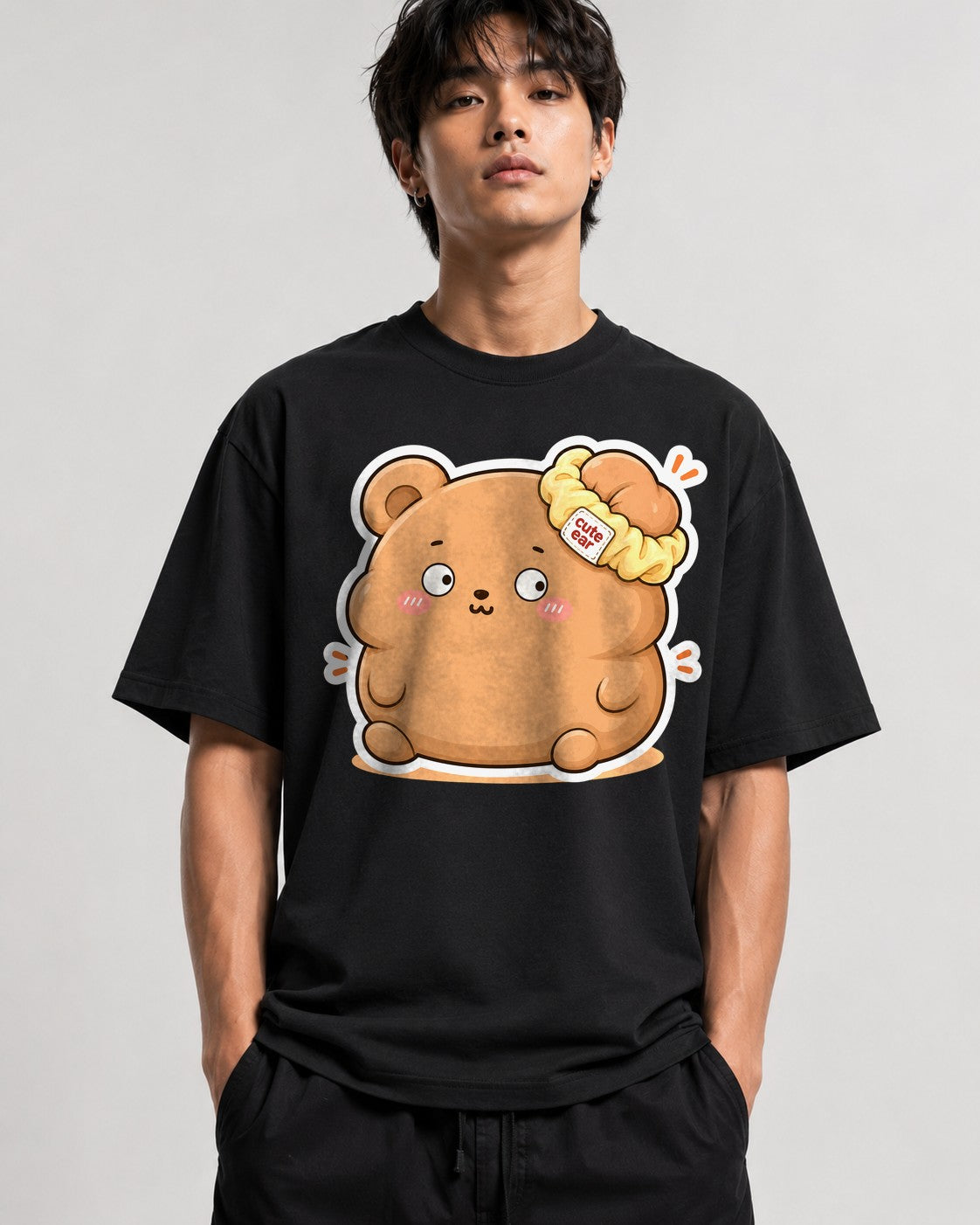 Cute Ear Bear - Black