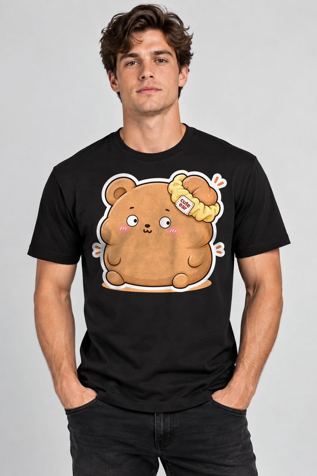 Cute Ear Bear - Black