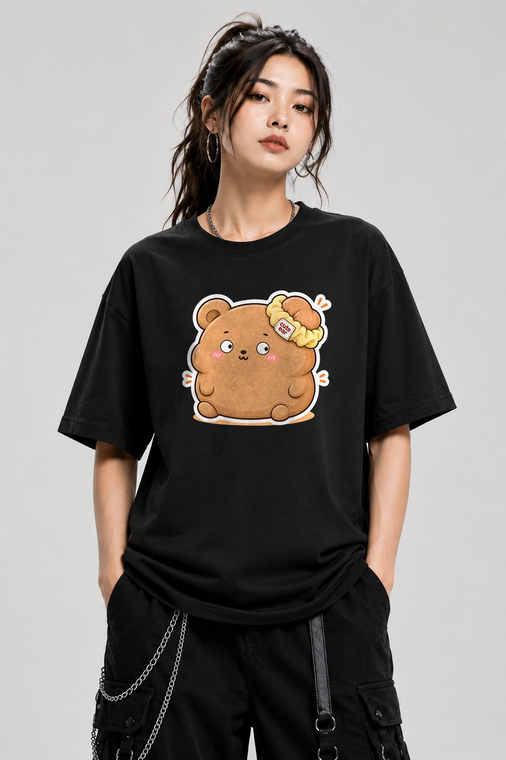 Cute Ear Bear - Black