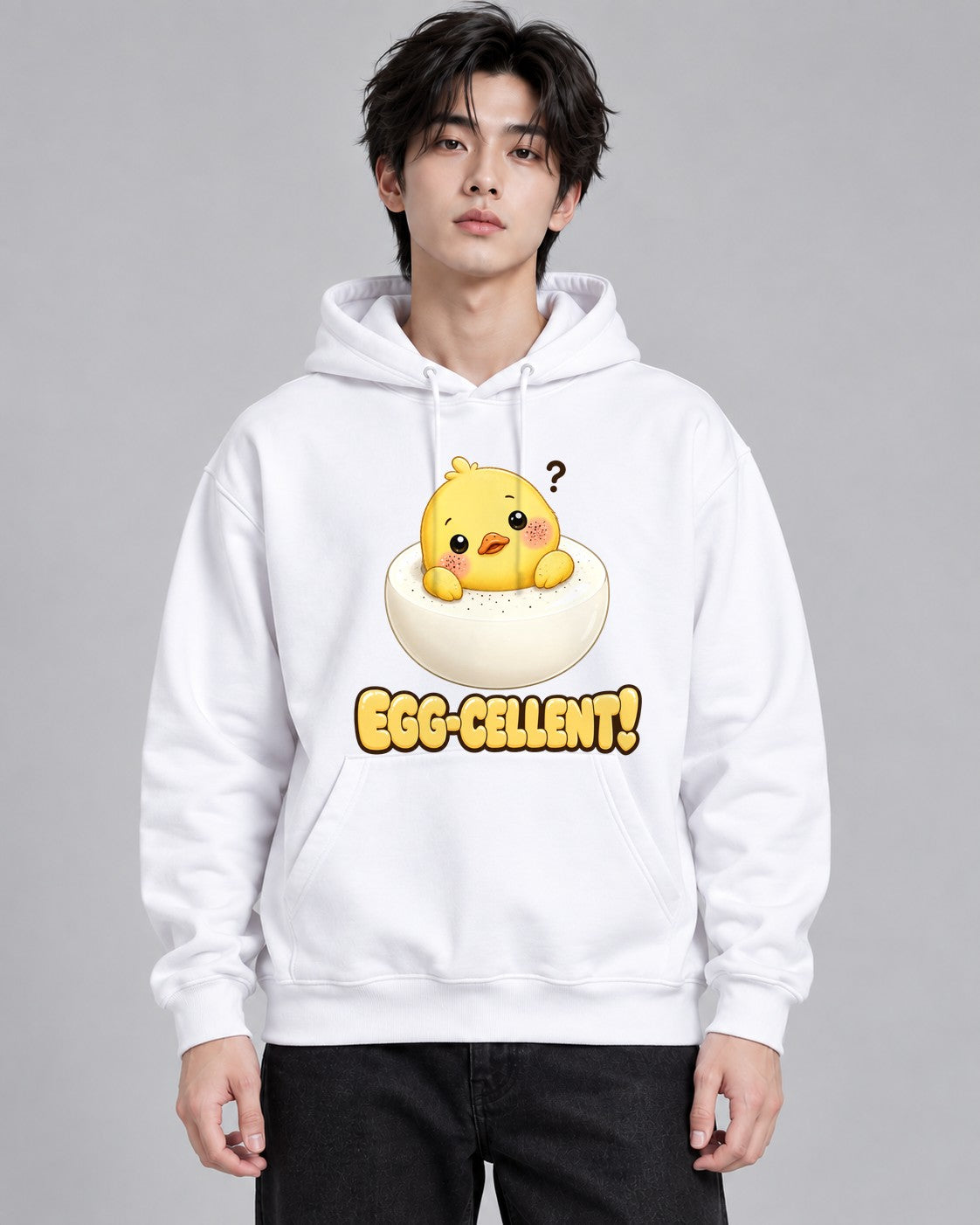 Cute Eggcellent Chick - White