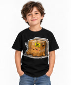 Cute Lost Package Sleeping Cardboard - Black