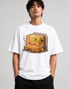 Cute Lost Package Sleeping Cardboard - White