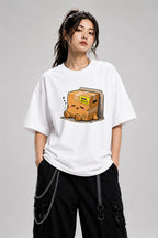 Cute Lost Package Sleeping Cardboard - White
