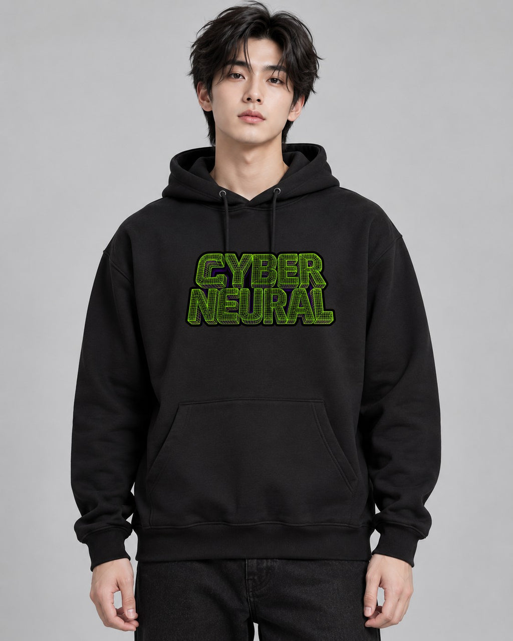 Cyber Neural Wireframe - Black
