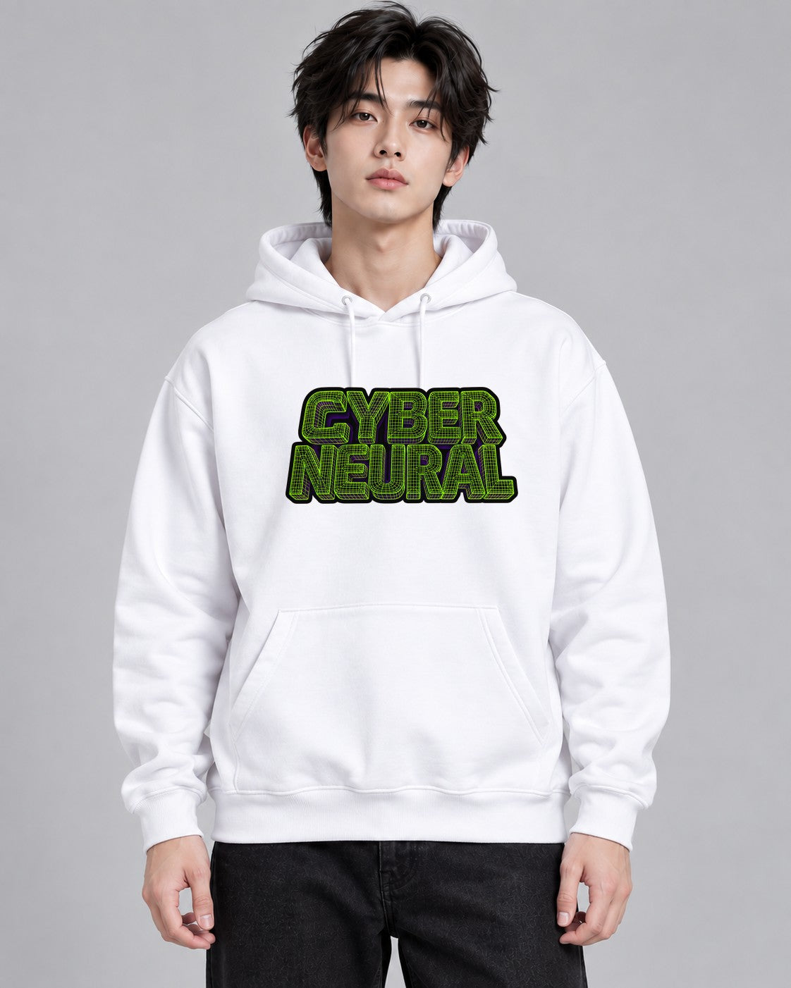 Cyber Neural Wireframe - White