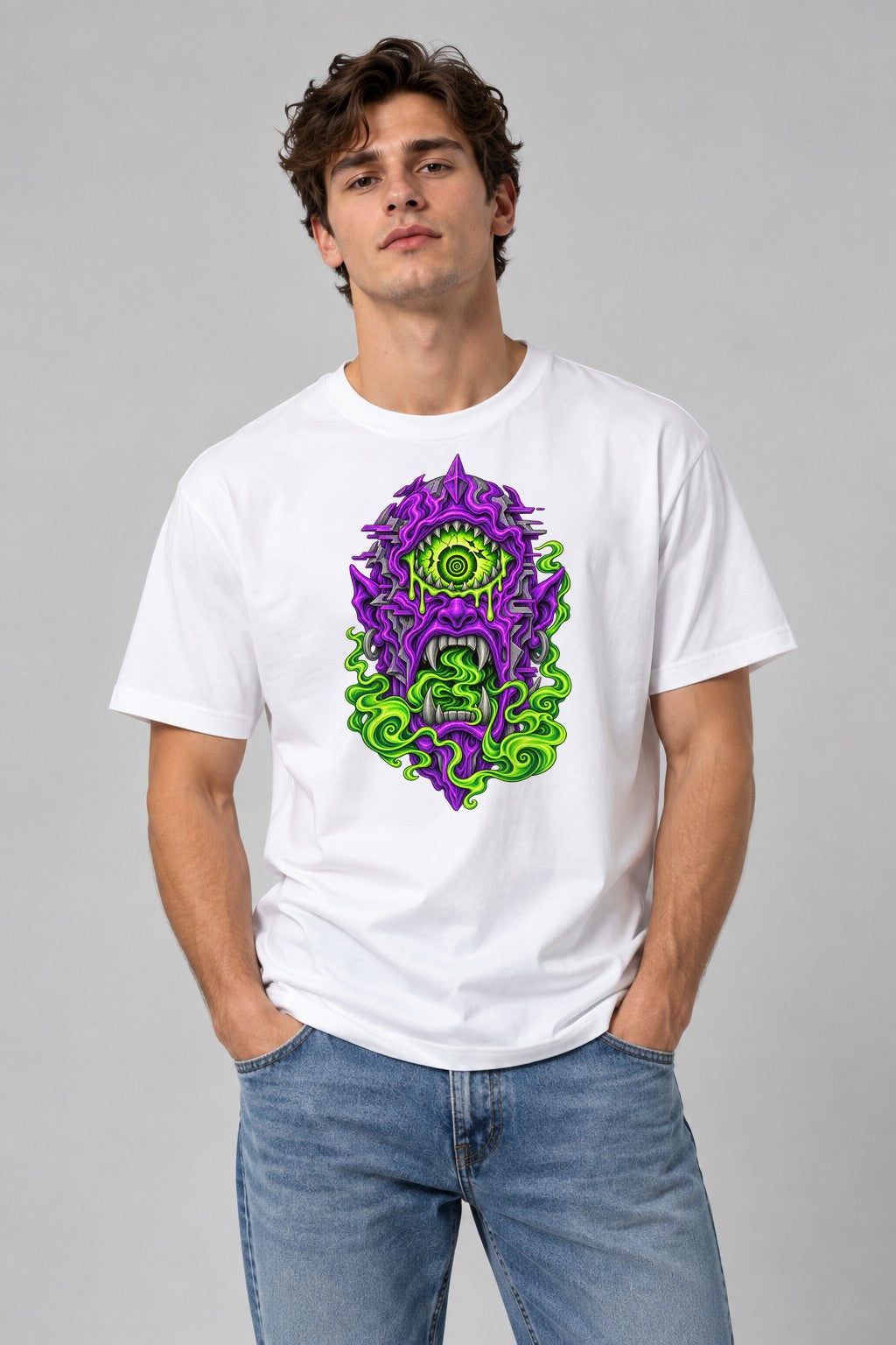 Cyclops Monster Totem - White