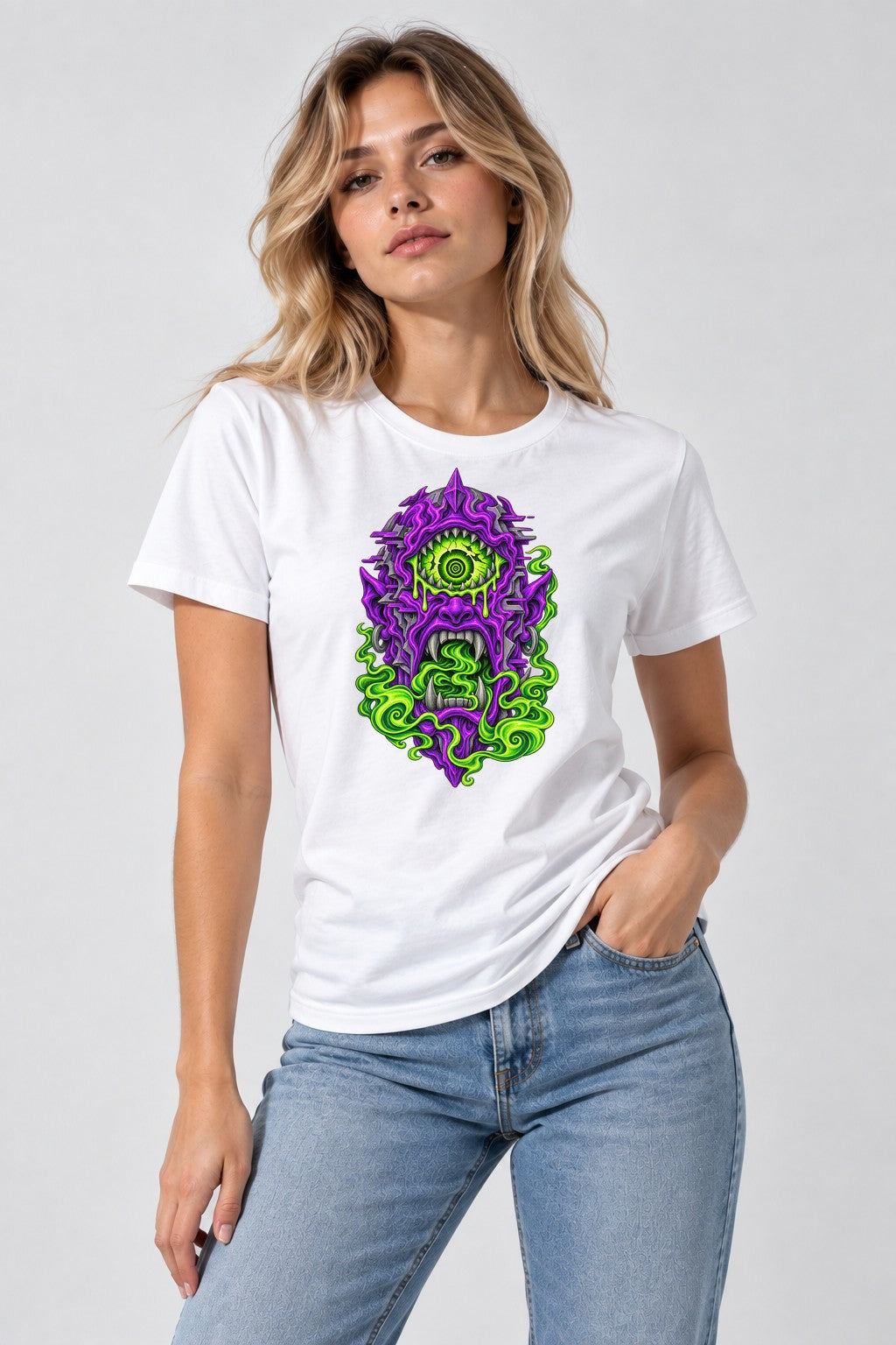 Cyclops Monster Totem - White
