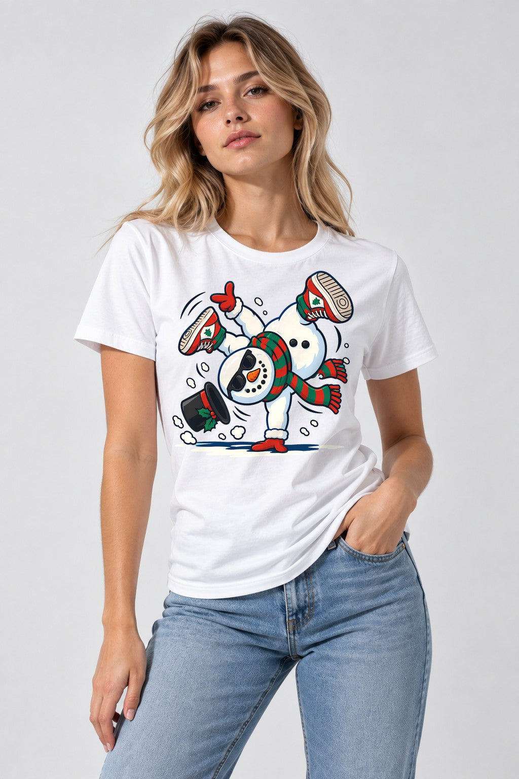 Dancing Snowman - White