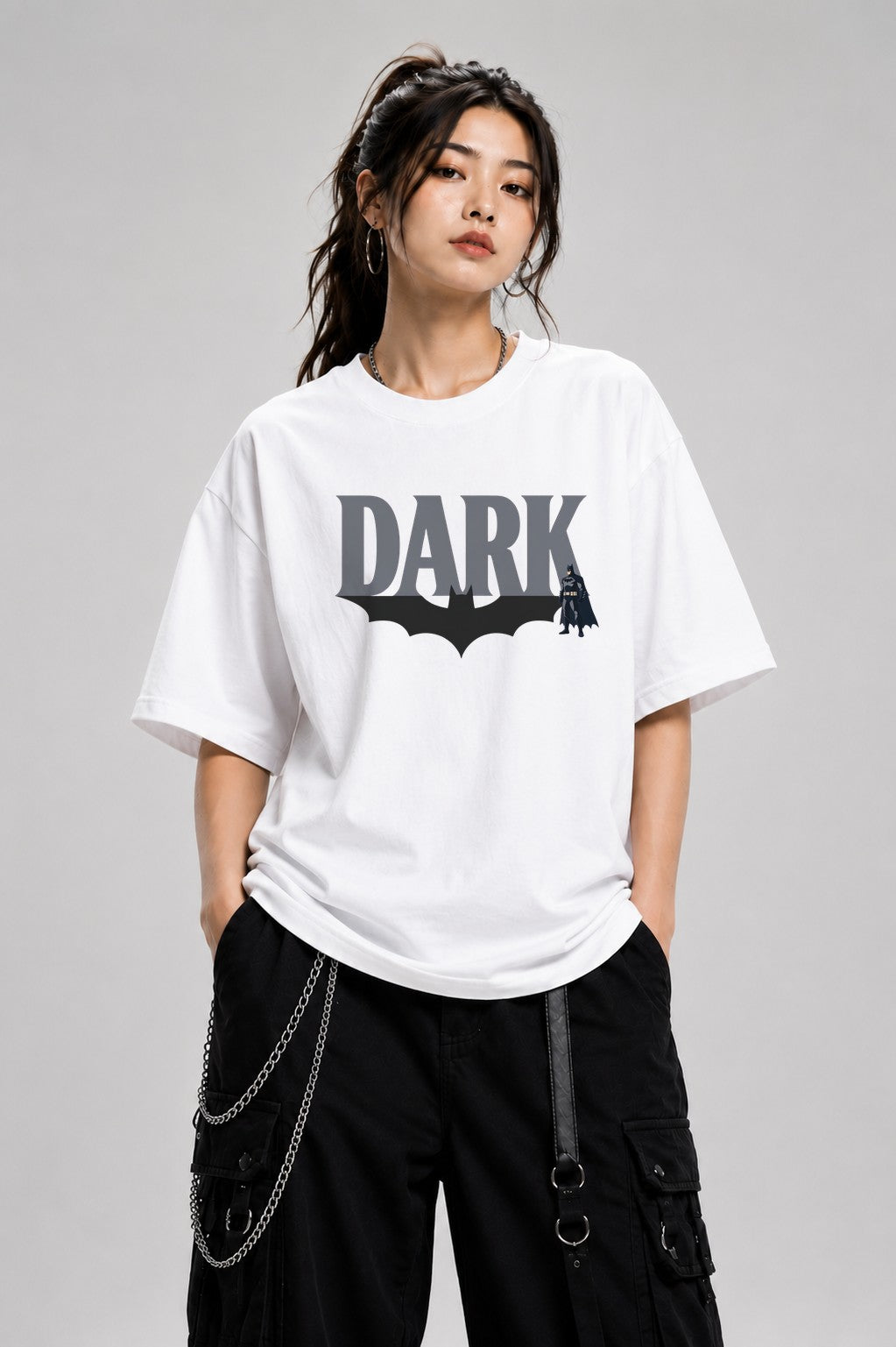 Dark Knight Symbol - White
