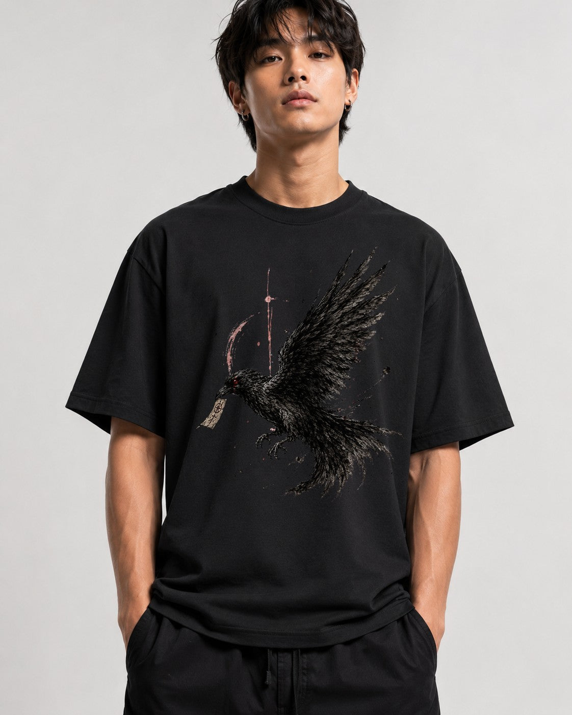 Dark Raven Messenger - Black