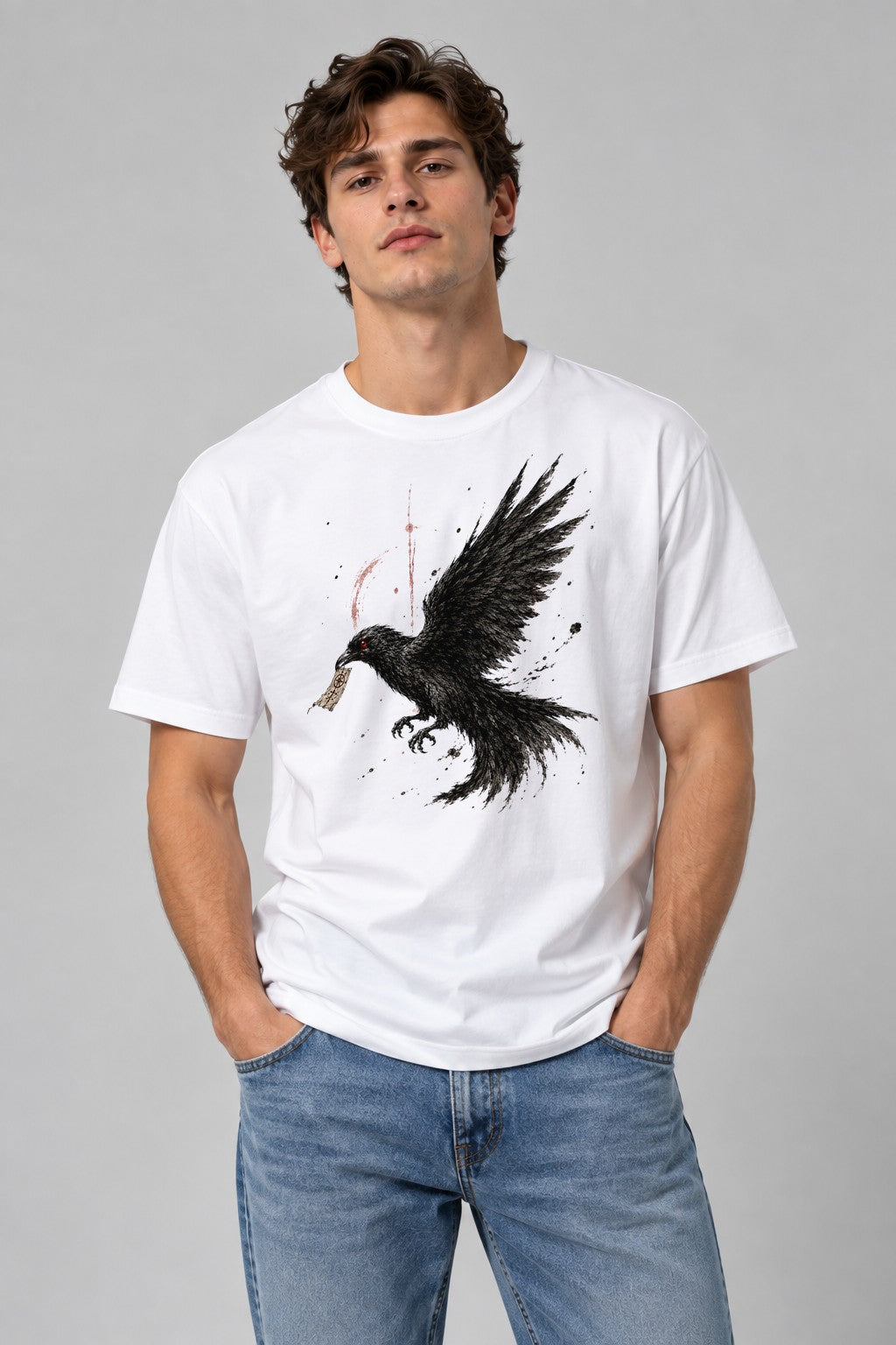 Dark Raven Messenger - White
