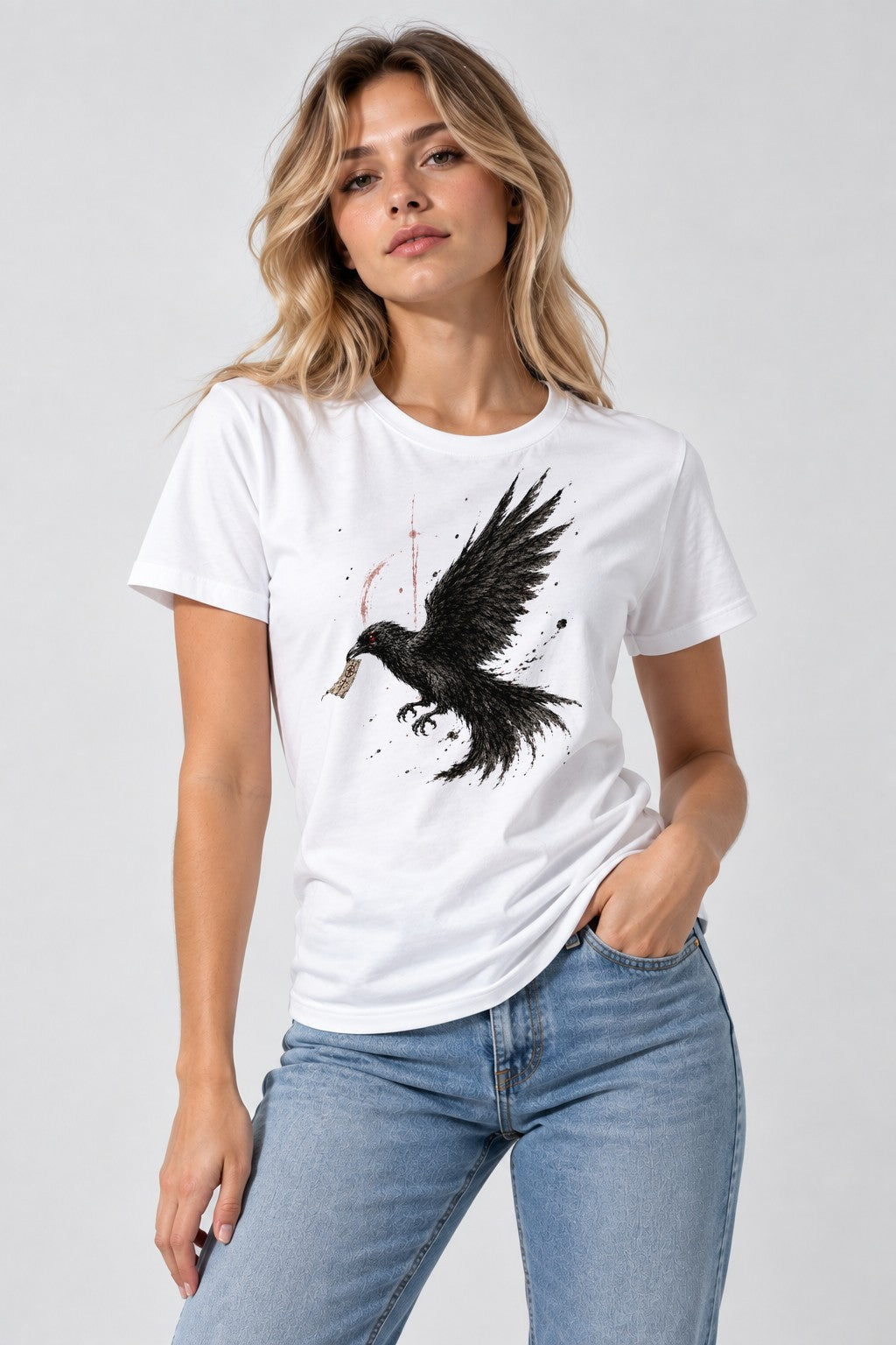Dark Raven Messenger - White