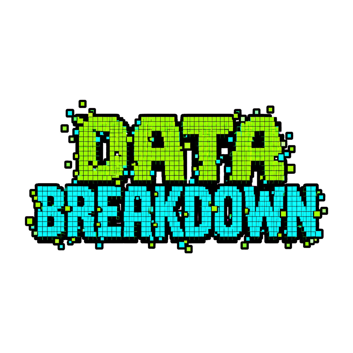 Data Breakdown Pixel Art Retro Gaming Typography Graphic Tee