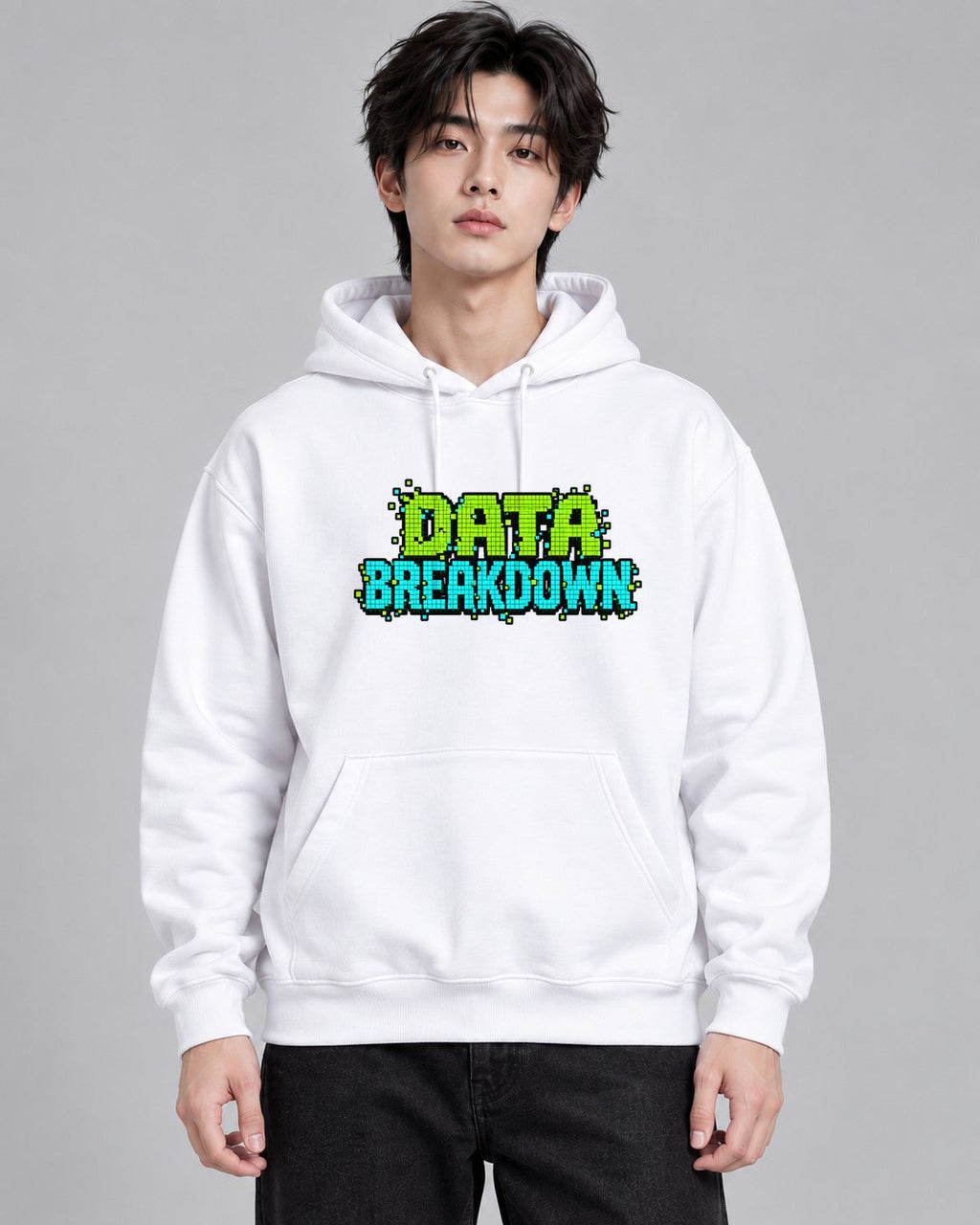 Data Breakdown Pixel - White