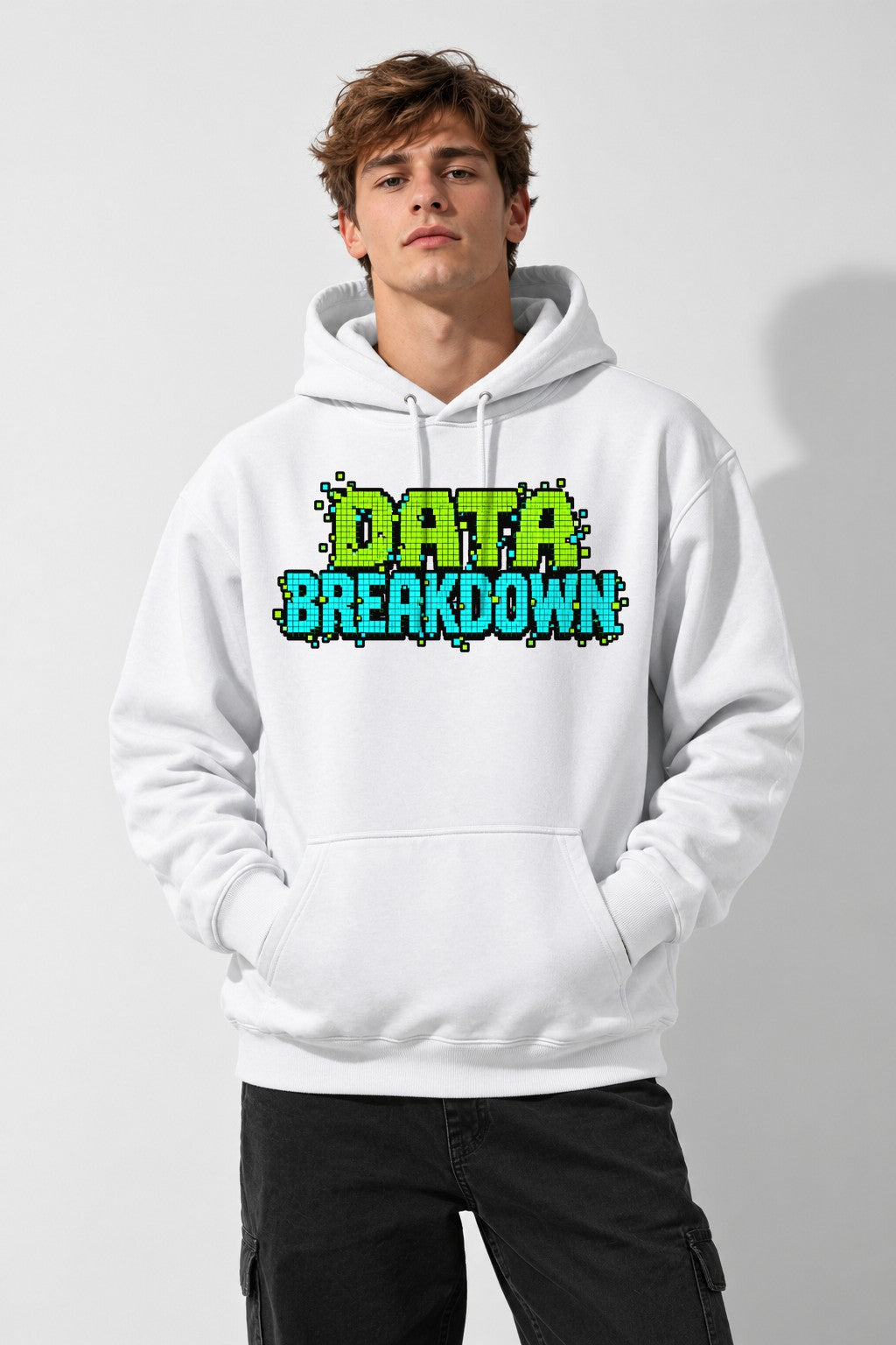 Data Breakdown Pixel - White