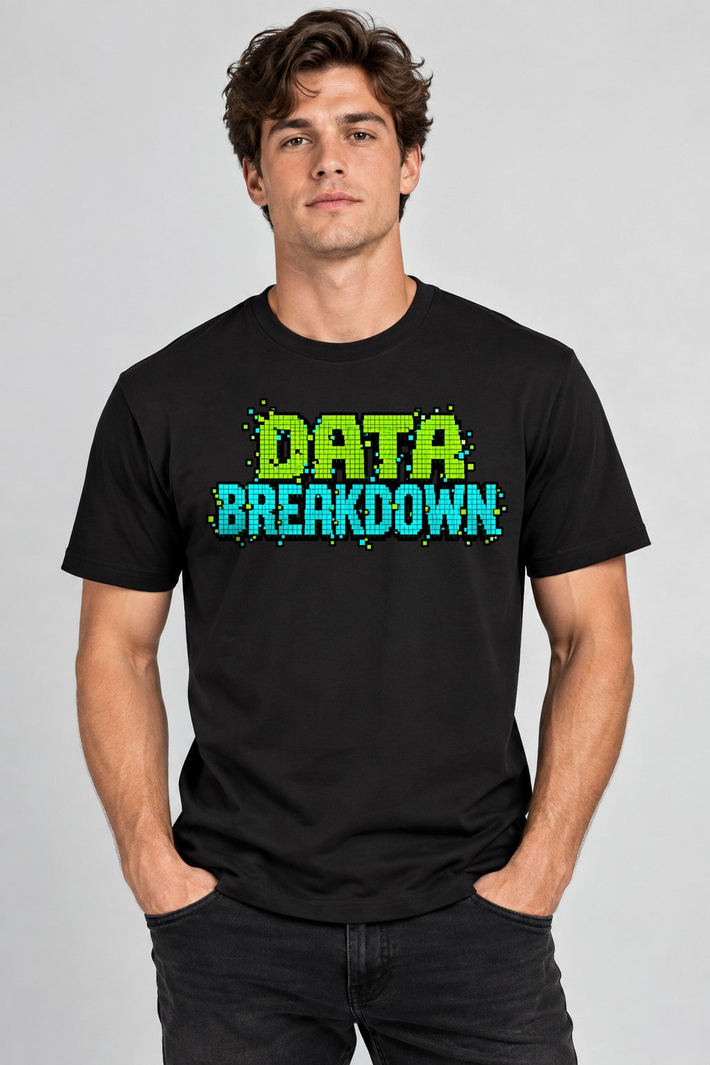 Data Breakdown Pixel - Black