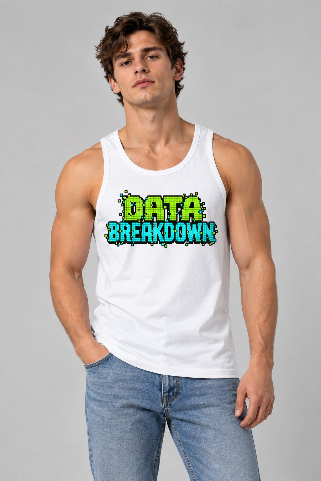 Data Breakdown Pixel - White