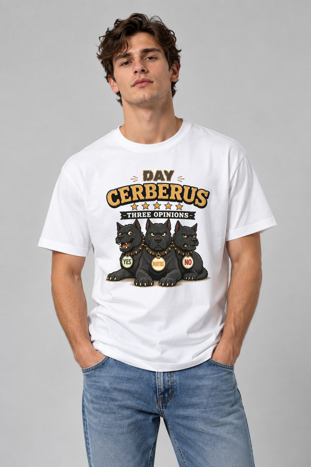 Day Cerberus Three Opinions Yes Maybe No - White