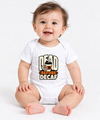 Dead Before Decaf Skeleton Coffee Shirt - Funny Caffeine Lover Tee - White