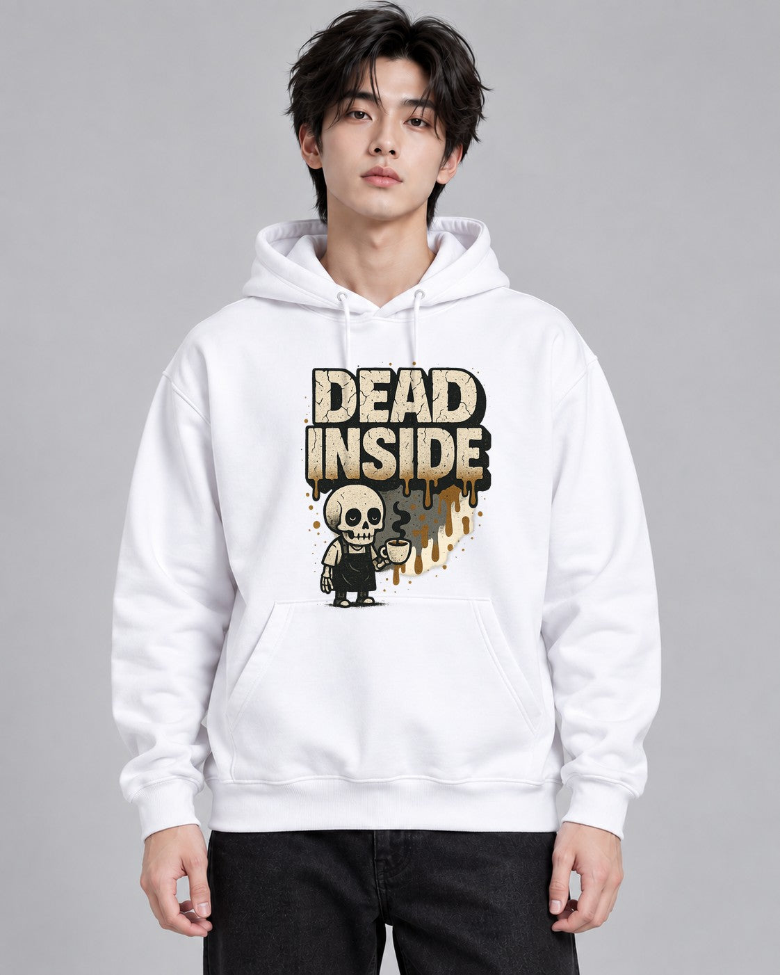 Dead Inside Barista - White