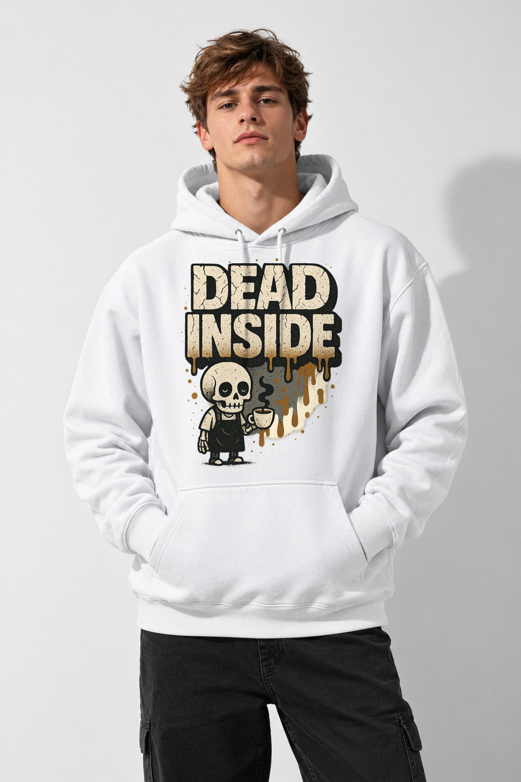 Dead Inside Barista - White