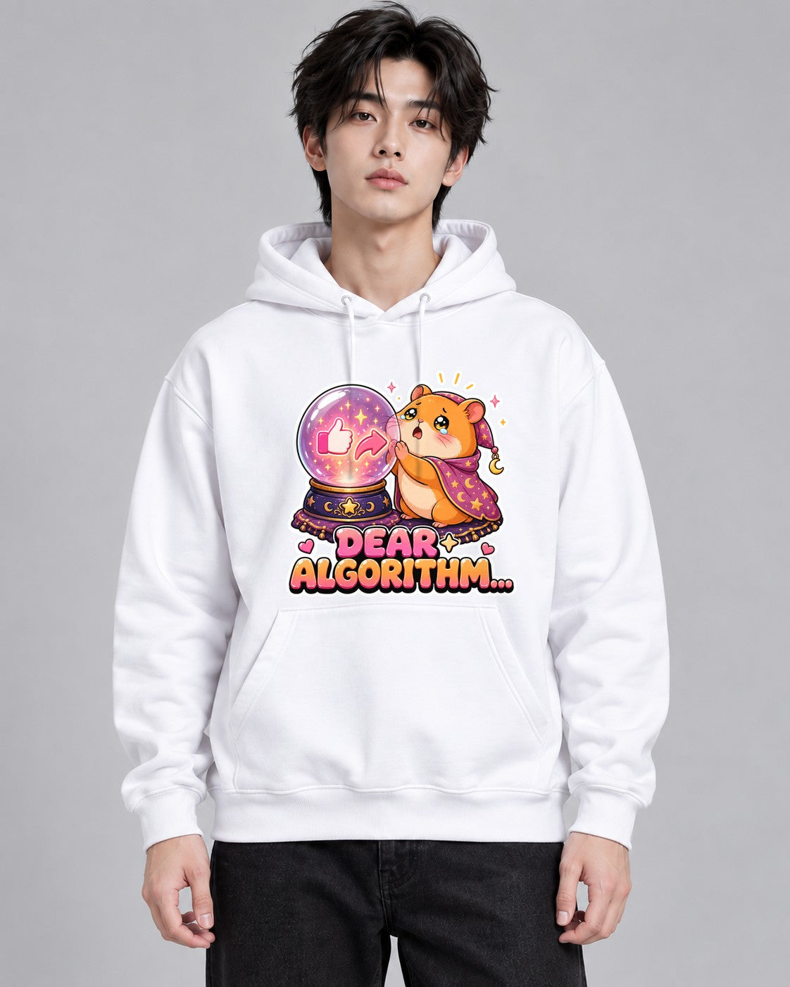 Dear Algorithm - Cute Sad Hamster Fo - White