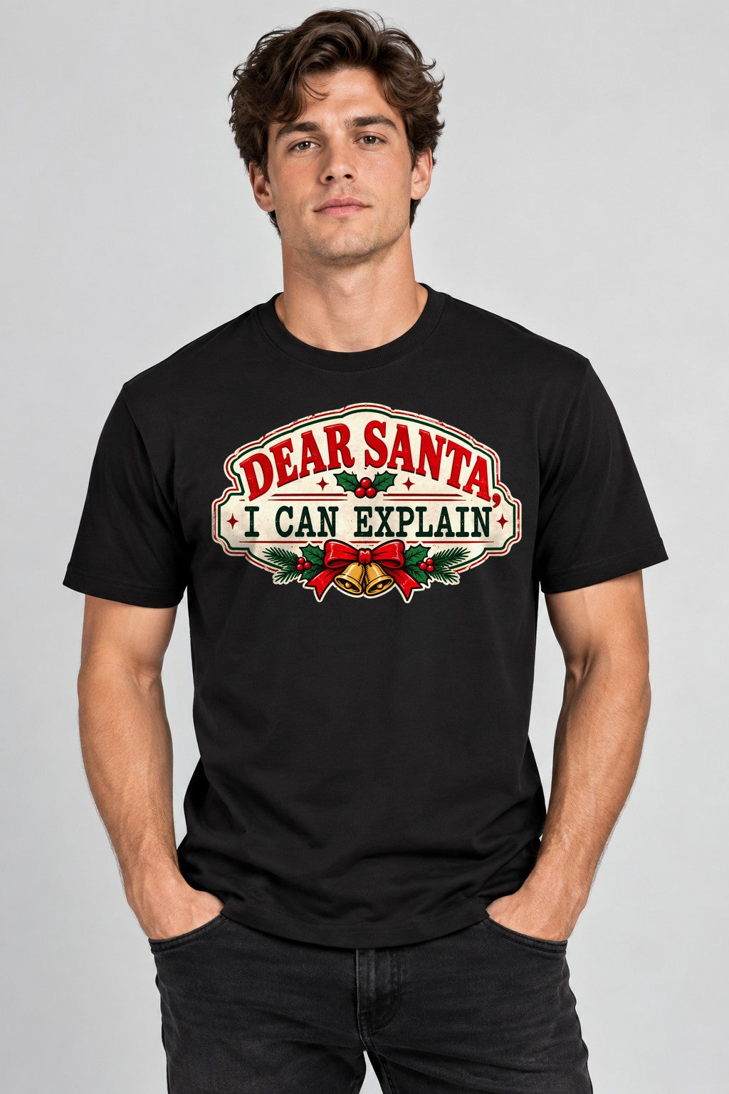 Dear Santa I Can Explain - Black