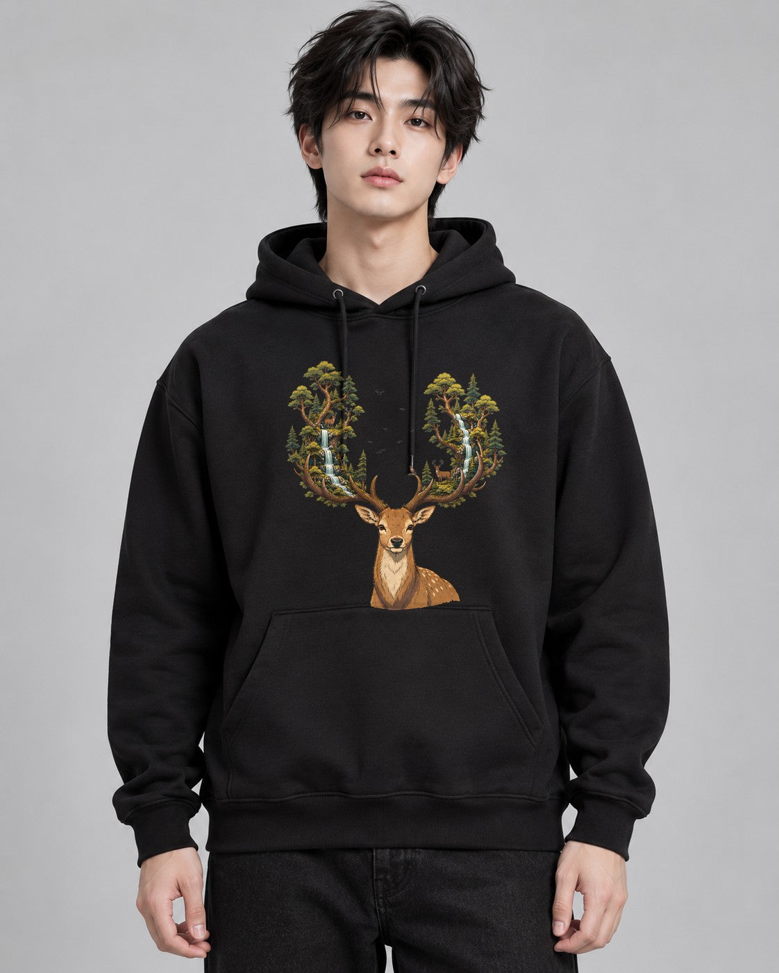 Deer Forest Antlers - Black